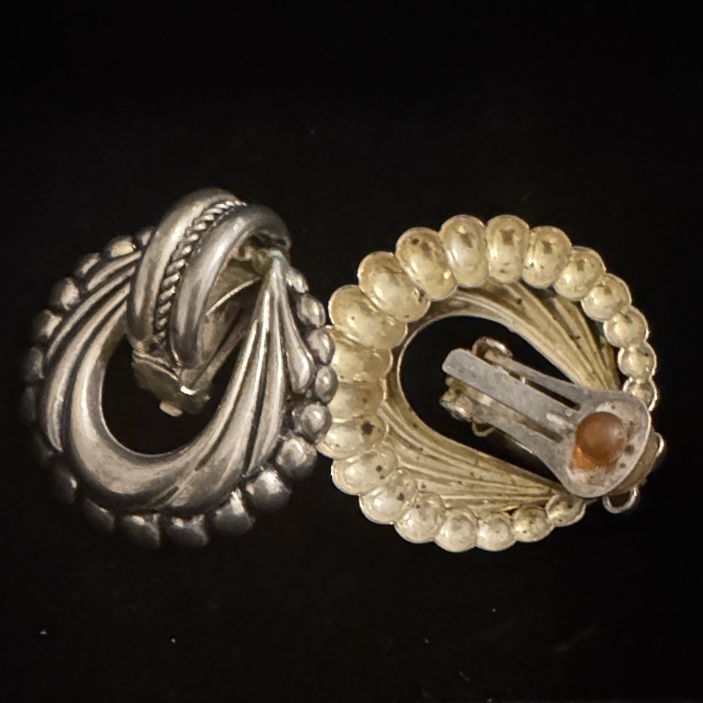 Sophisticated Silver Loop Earrings - image 2